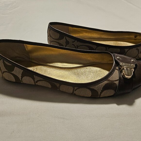 Coach brown ballet flats - Picture 1 of 4